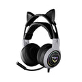 HeadSet/Fones de ouvido com orelhas de gato e microfone para PC e Gamer