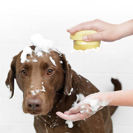 Escova Macia de Silicone para banho Pet